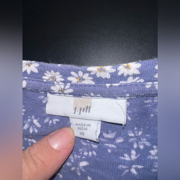 J. Jill Women’s Blue & White Daisy Floral Dress Sleeveless Pleated Size XS GUC - Picture 5 of 6